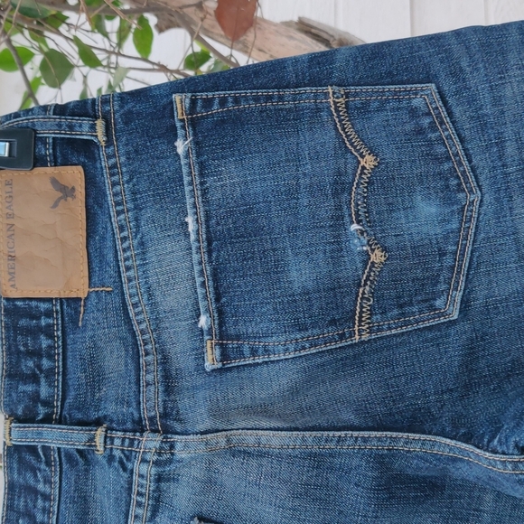 American eagle Men's jeans Bootcut size 28/30 color blue 100% cotton - Picture 7 of 10